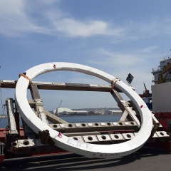 Machined rings 6.5 meters in diameter to north of Europe